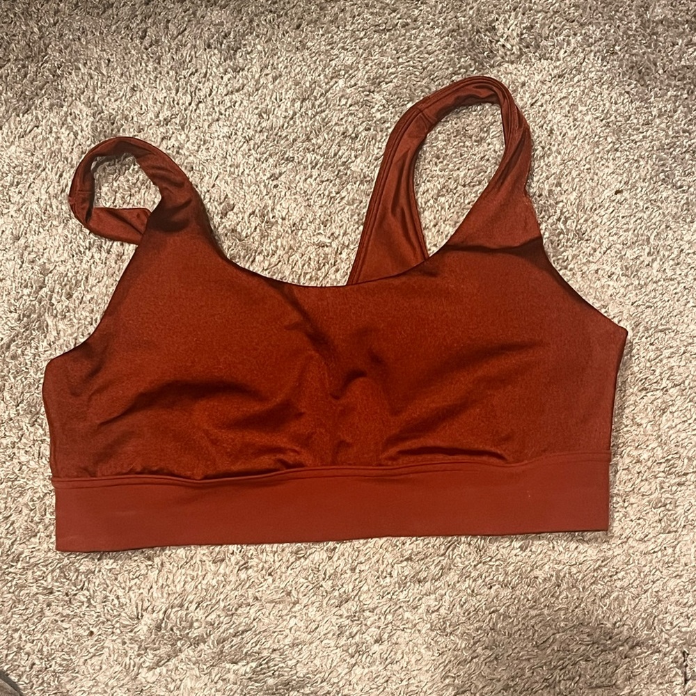 Athleta Cinnamon Shimmer Sports Bra